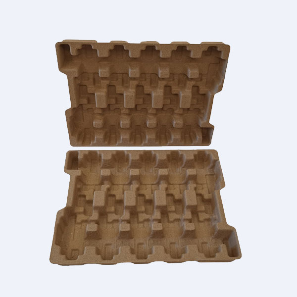 Yellow dry press paper tray for electronic products