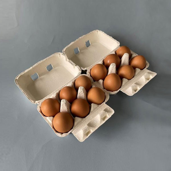 White pulp egg carton